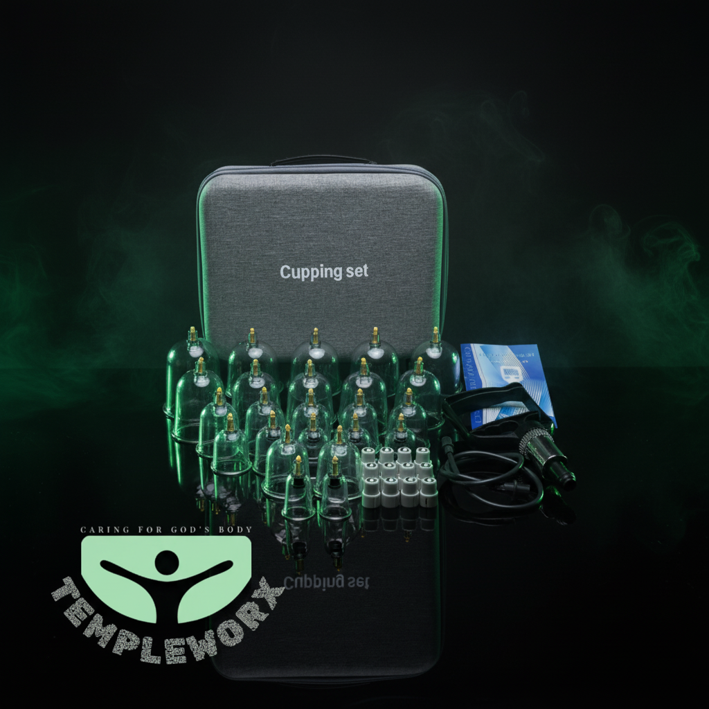 TempleWorx Cupping Set - Dark Luxury Studio Shot