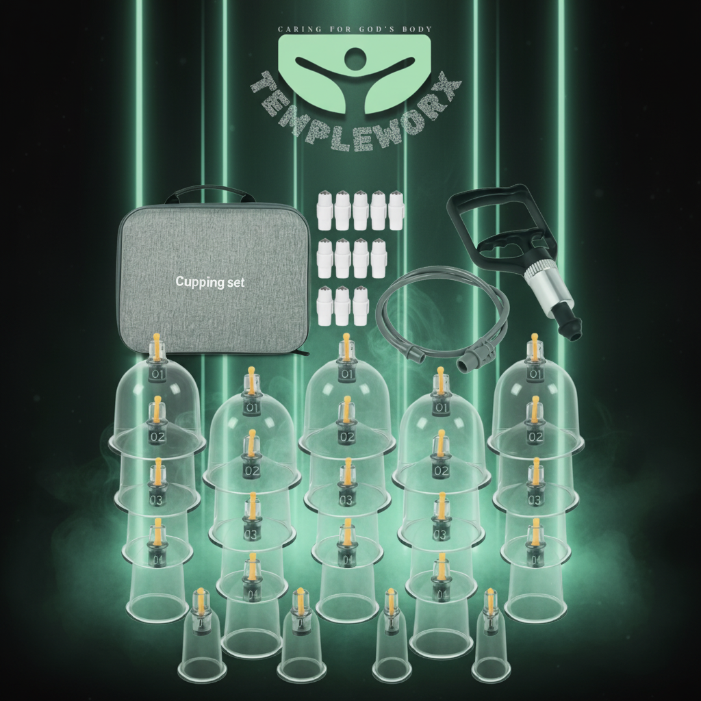 TempleWorx Cupping Set - Full Components Flat Lay