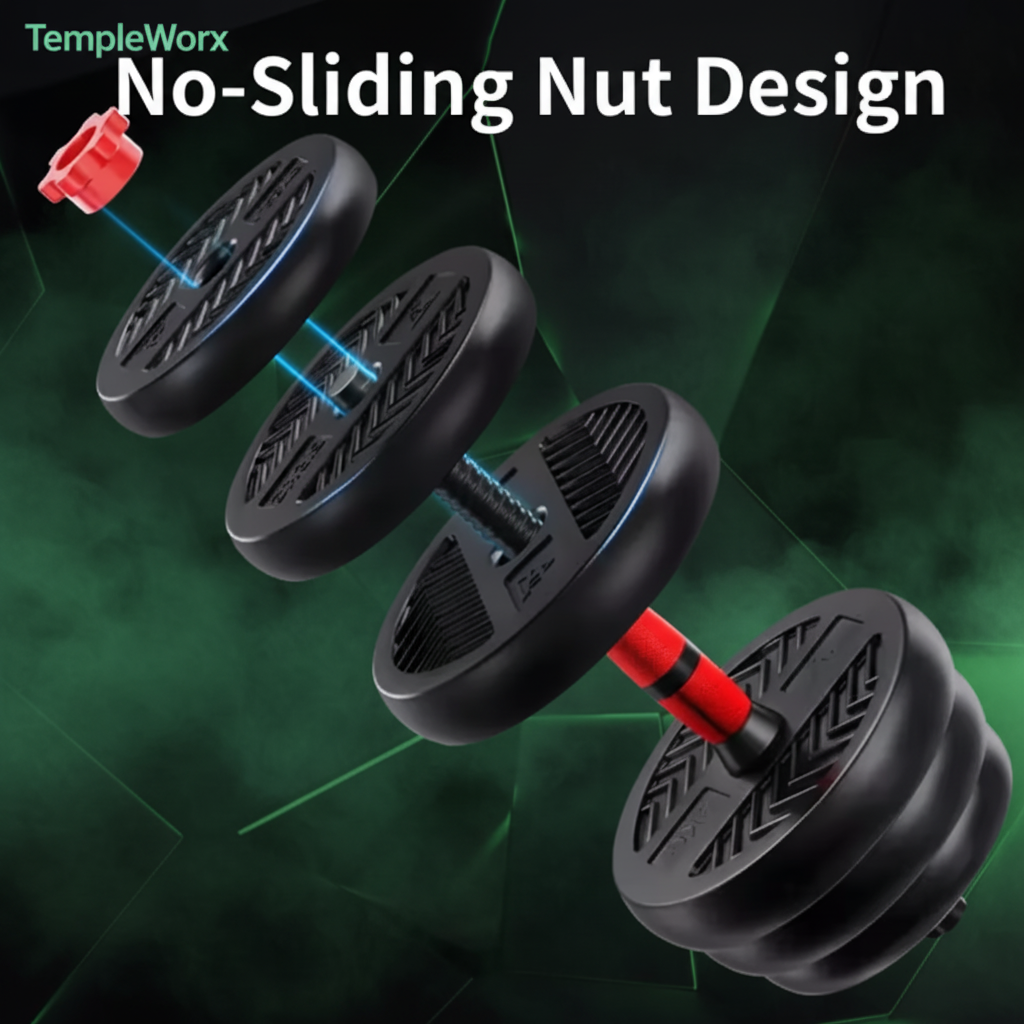 TempleWorx No-Sliding Nut Design - Clean Wordmark